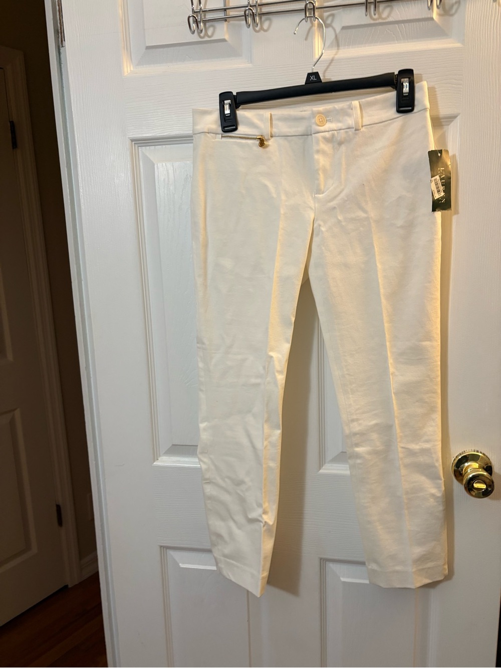 Ralph Lauren Cropped Slim Jeans in Ivory